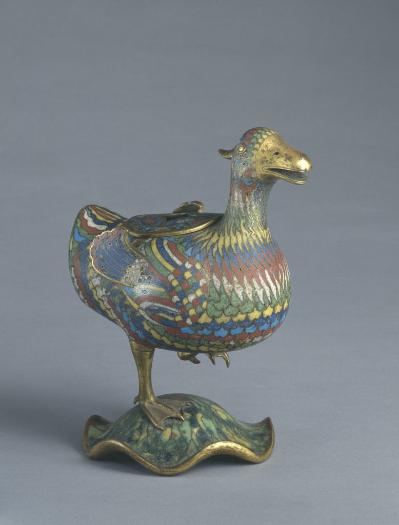 图片[1]-Pickled enamel mandarin duck style incense-China Archive